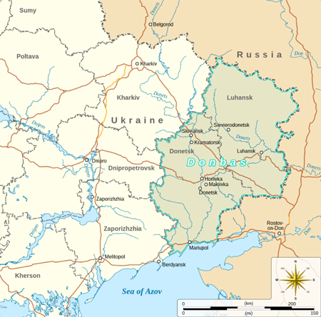 What led to Russia intervening in the Donbass.