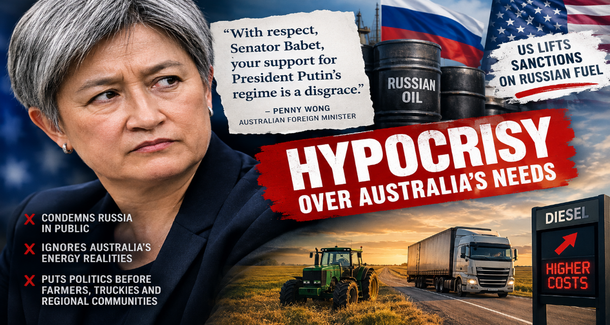 Penny Wong’s Russian Oil Stance: When Political Symbolism Comes Before Australian Farmers and Workers